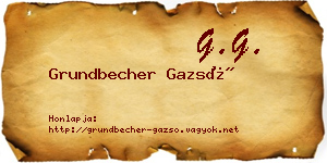 Grundbecher Gazsó névjegykártya
